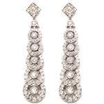 گوشواره طلا و جواهر با نگین الماس تراش برلیان مدل: ebf2139