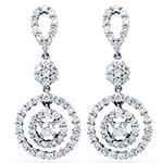 گوشواره طلا و جواهر با نگین الماس تراش برلیان مدل: ebf2140