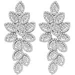 گوشواره طلا و جواهر با نگین الماس تراش برلیان مدل: ebf2141