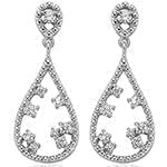 گوشواره طلا و جواهر با نگین الماس تراش برلیان مدل: ebf2142