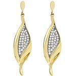 گوشواره طلا و جواهر با نگین الماس تراش برلیان مدل: ebf2151