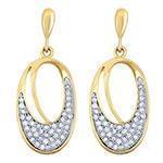 گوشواره طلا و جواهر با نگین الماس تراش برلیان مدل: ebf2152