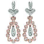 گوشواره طلا و جواهر با نگین الماس تراش برلیان مدل: ebf2161