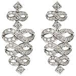 گوشواره طلا و جواهر با نگین الماس تراش برلیان مدل: ebf2164