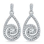 گوشواره طلا و جواهر با نگین الماس تراش برلیان مدل: ebf2168