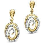 گوشواره طلا و جواهر با نگین الماس تراش برلیان مدل: ebf2169