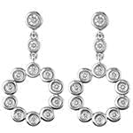 گوشواره طلا و جواهر با نگین الماس تراش برلیان مدل: ebf2170