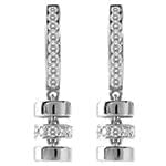 گوشواره طلا و جواهر با نگین الماس تراش برلیان مدل: ebf2172