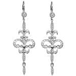 گوشواره طلا و جواهر با نگین الماس تراش برلیان مدل: ebf2173