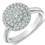 مدل حلقه ازدواج فلاور (flower) جواهر با نگین الماس تراش برلیان مدل : eng2195