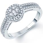 حلقه فلاور (flower) جواهر با نگین الماس تراش برلیان مدل : eng2200