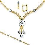 سرویس طلای عروس با نگین الماس تراش برلیان مدل: bset2201