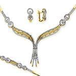 سرویس طلا و جواهر عروس با نگین الماس تراش برلیان مدل: bset2202