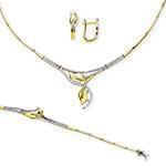 سرویس عروس طلا و جواهر با نگین الماس تراش برلیان مدل: bset22004