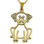 آویز کودکانه طلا و جواهر با نگین الماس تراش برلیان طرح هاپو مدل: pgb2068