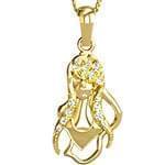 آویز ماه شهریور طلا و جواهر با نگین الماس تراش برلیان مدل: zpdf1019