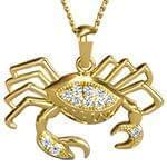 آویز ماه تیر طلا و جواهر با نگین الماس تراش برلیان مدل: zpdf1021