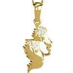 آویز ماه خرداد طلا و جواهر با نگین الماس تراش برلیان مدل: zpdf1022