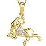 آویز ماه فروردین طلا و جواهر با نگین الماس تراش برلیان مدل: zpdf1024