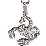 آویز ماه آبان طلا سفید و جواهر با نگین الماس تراش برلیان مدل: zpdf1029