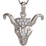 آویز ماه اردیبهشت طلا سفید و جواهر با نگین الماس تراش برلیان مدل: zpdf1035