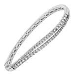 دستبند النگویی طلا با نگین الماس تراش برلیان مدل: bng1061 