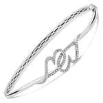  جواهر با نگین الماس تراش برلیان طرح قلب مدل: bng1063