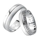 حلقه ست طلای عروس با نگین الماس تراش برلیان مدل: srd1430