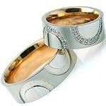 حلقه ست طلای عروس با نگین الماس تراش برلیان مدل: srd1439