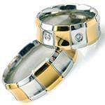 حلقه ست طلای عروس با نگین الماس تراش برلیان مدل: srd1440