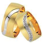 حلقه ست طلای عروس با نگین الماس تراش برلیان مدل: srd1445