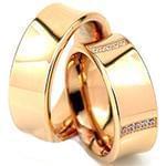 حلقه ست طلای ازدواج با نگین الماس تراش برلیان مدل: srd1449