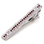 گیره کروات مردانه طلا با نگین یاقوت قرمز و الماس تراش برلیان مدل :cgm1080