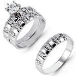 حلقه، پشت حلقه و حلقه مردانه ست با نگین الماس تراش برلیان مدل: srd1454 