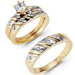 حلقه، پشت حلقه و حلقه مردانه ست با نگین الماس تراش برلیان مدل: srd1457