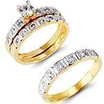 حلقه، پشت حلقه و حلقه مردانه ست با نگین الماس تراش برلیان مدل: srd1459