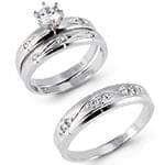 حلقه، پشت حلقه و حلقه مردانه ست با نگین الماس تراش برلیان مدل: srd1460