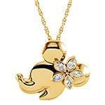 آویز کودکانه طلا و جواهر با نگین الماس تراش مارکیز طرح مینی موس مدل: pgb2086