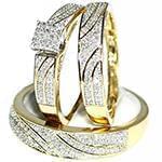 حلقه، پشت حلقه و حلقه مردانه ست با نگین الماس تراش برلیان مدل: srd1469