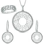 نیم ست طلا و جواهر با نگین الماس تراش برلیان طرح ورساچی: مدل hdset2080