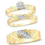 حلقه، پشت حلقه و حلقه مردانه ست با نگین الماس تراش برلیان طرح فلاور مدل: srd1481