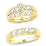 حلقه فلاور، پشت حلقه و حلقه مردانه ست با نگین الماس تراش برلیان مدل: srd1488