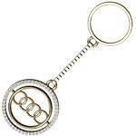 جاسوئیچی طلا و جواهر با نگین برلیان طرح آئودی (Audi): مدل kgd1029