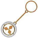 جاسوئیچی طلا و جواهر با نگین برلیان طرح میتسوبیشی (Mitsubishi): مدل kgd1031