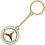 جاسوئیچی طلا و جواهر با نگین برلیان طرح بنز (Mercedes Benz): مدل kgd1036