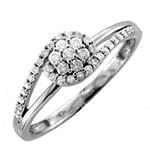 حلقه فلاور (flower) جواهر با نگین الماس تراش برلیان مدل : eng2218