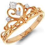 حلقه ازدواج طرح تاج جواهر با نگین الماس تراش برلیان مدل : eng2222