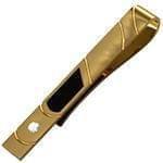 گیره کروات طلای زرد با نگین الماس تراش برلیان و انیکس مدل :cgm1134