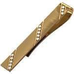 گیره کروات طلای زرد با نگین الماس تراش برلیان مدل :cgm1136