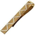 گیره کروات طلای زرد با نگین الماس تراش برلیان مدل :cgm1138